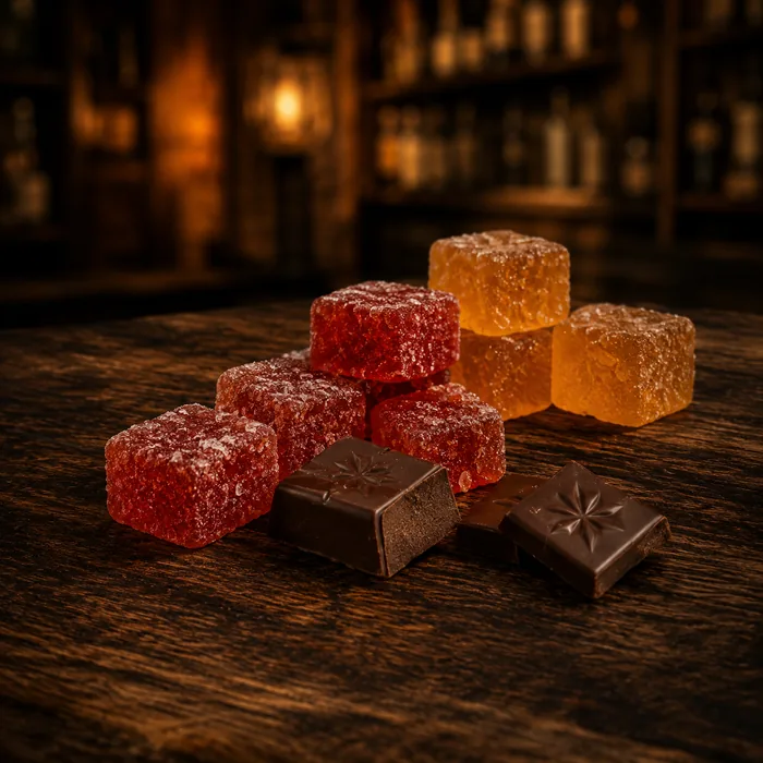 Cannabis gummies and chocolates